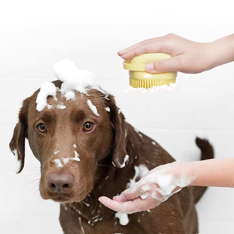 Dog Cat Bath Massage Brush 