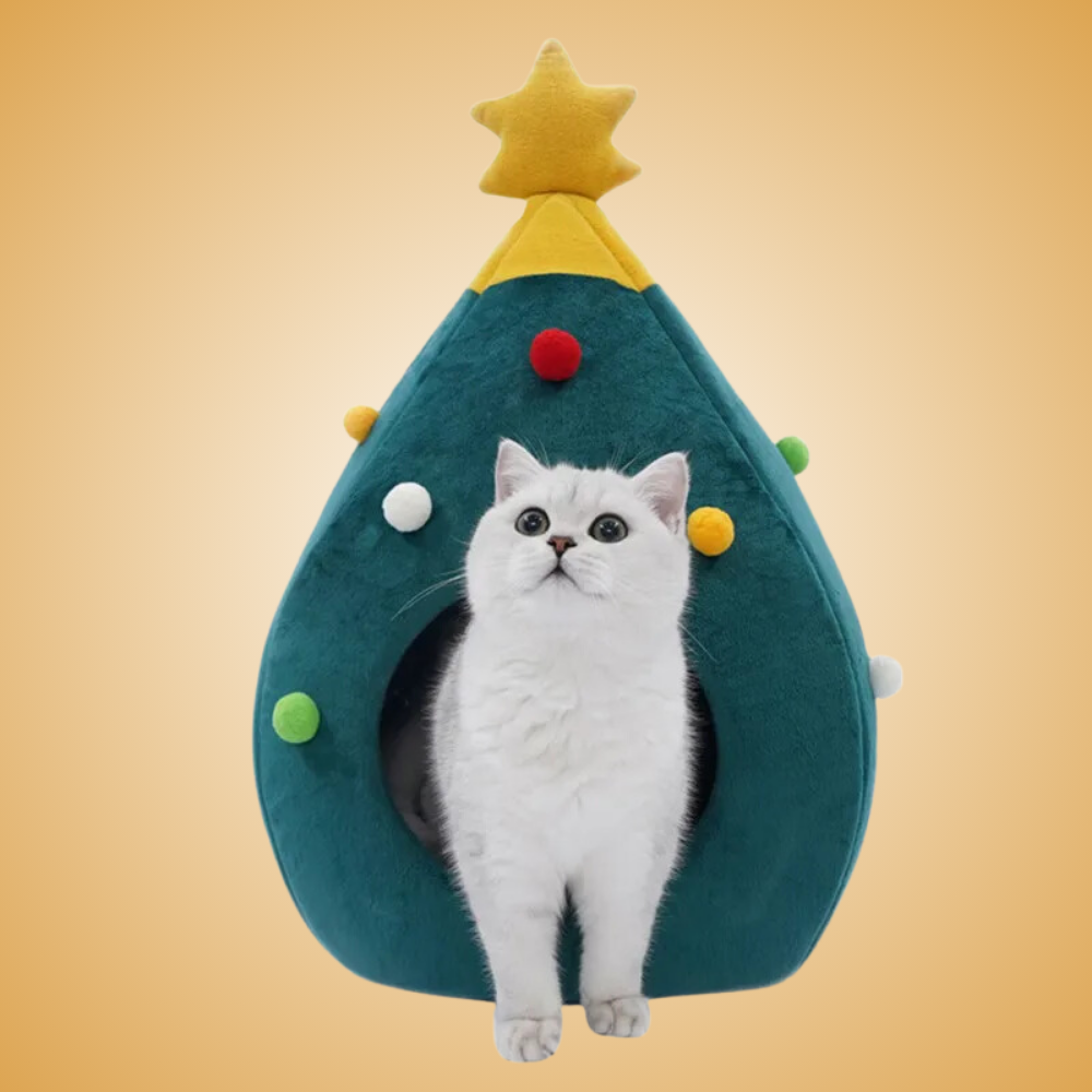 Christmas Tree Cat House