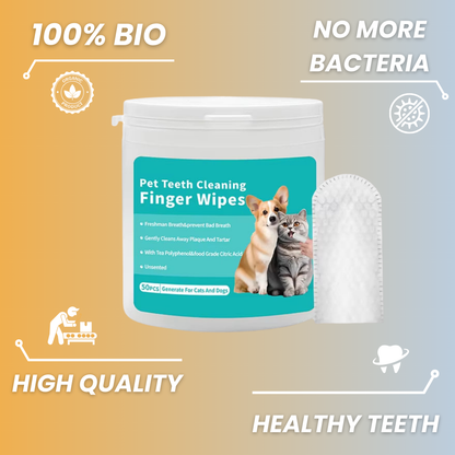 Vet-Approved Dental Wipes for Dogs, front pocket