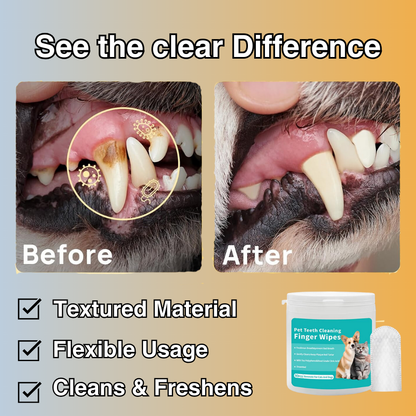 Vet-Approved Dental Wipes for Dogs – Easy Teeth Cleaning & Fresh Breath